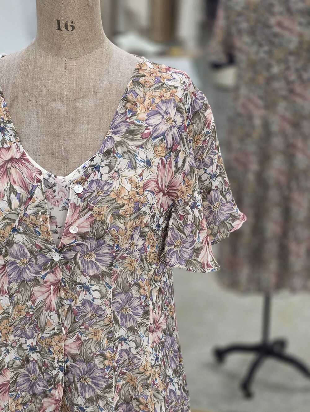 Vintage Floral Button Down Dress X2